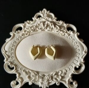 [UNKNOWN] Chunky White Earrings